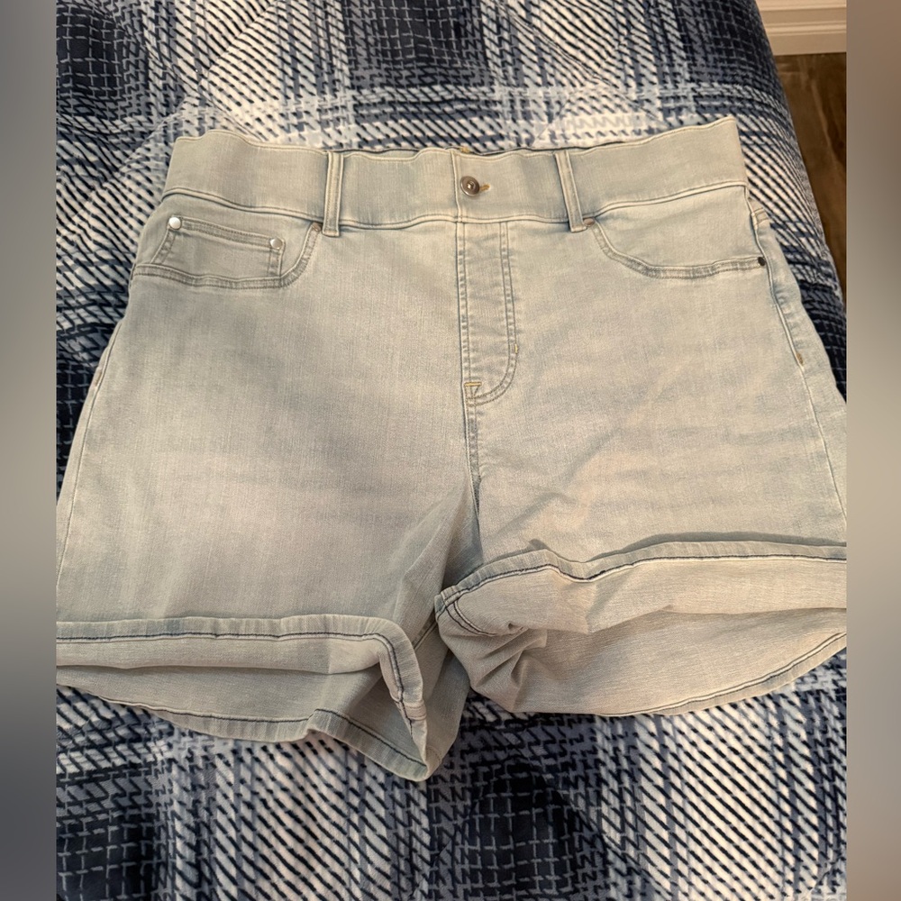 SPANX Light Blue Jean Shorts NWT Size 1X